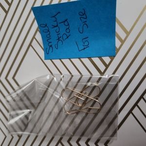 Gold tone paperclip earrings